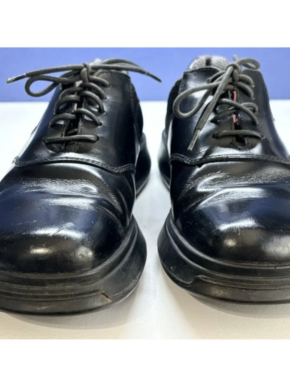 PRADA Men Kids Vibram Lace Up‎ Patent Leather Mesh Shoes Sz 6.5 Black Luxury S-4